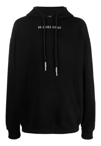 44 LABEL GROUP graphic-print cotton hoodie - Schwarz