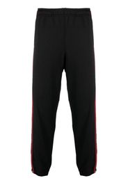 44 LABEL GROUP logo-stripes cotton track pants - Schwarz