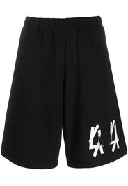 44 LABEL GROUP logo-print cotton bermuda shorts - Schwarz