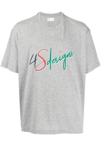 4SDESIGNS logo-print short-sleeve T-shirt - Grau