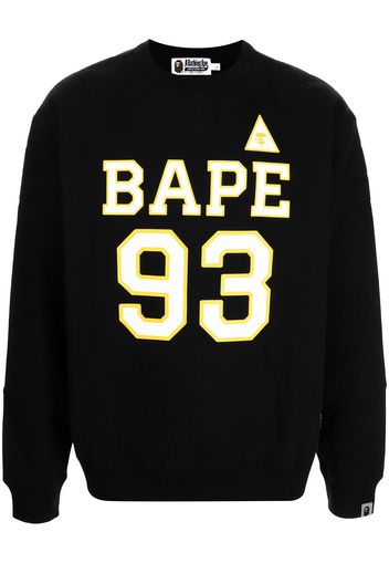 A BATHING APE® 93 logo-print cotton sweatshirt - Schwarz