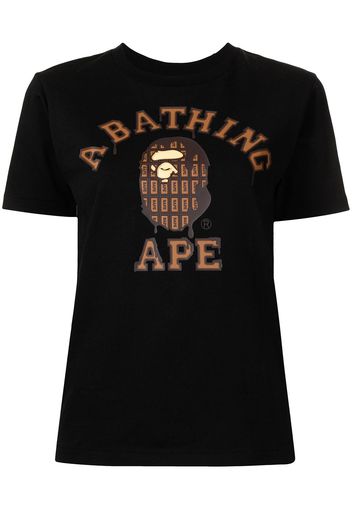 A BATHING APE® T-Shirt mit Logo-Print - Schwarz