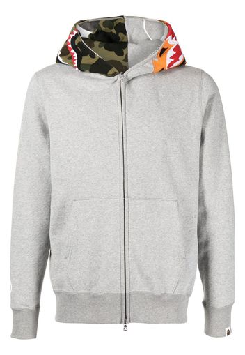 A BATHING APE® zip-up cotton hoodie - Grau