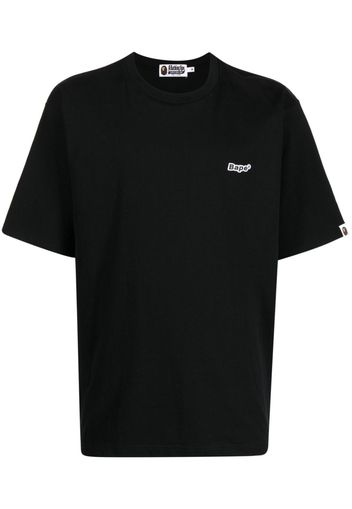 A BATHING APE® logo-embroidered cotton T-shirt - Schwarz