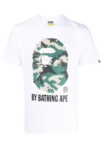 A BATHING APE® logo-print cotton T-shirt - Weiß