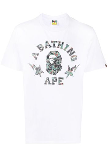 A BATHING APE® T-Shirt mit Logo-Print - Weiß