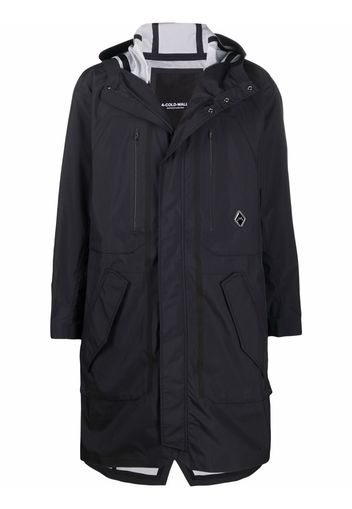 A-COLD-WALL* System logo-print parka coat - Schwarz