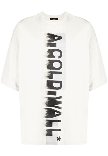 A-COLD-WALL* blurred logo-print T-shirt - Nude