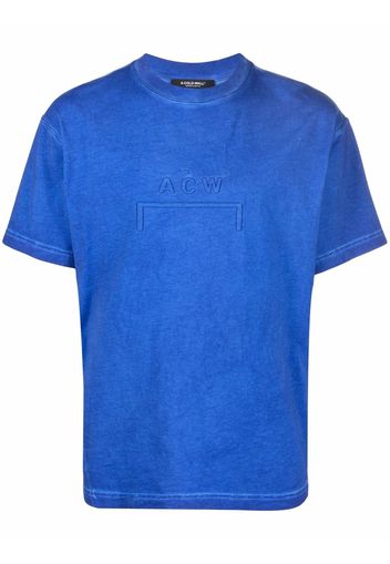 A-COLD-WALL* logo embroidered T-shirt - Blau