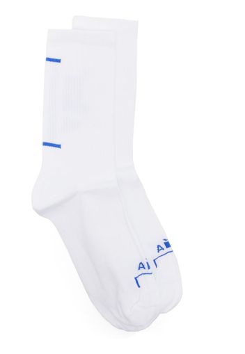 A-COLD-WALL* intarsia-knit logo cotton socks - Weiß