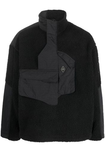 A-COLD-WALL* Bonded Axis panelled fleece jacket - Schwarz