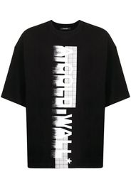 A-COLD-WALL* blurred logo-print T-shirt - Schwarz