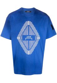 A-COLD-WALL* Gradient logo-print T-shirt - Blau
