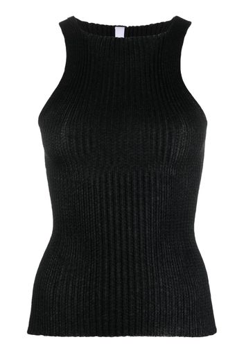 A. ROEGE HOVE Emma high-neck ribbed tank top - Schwarz