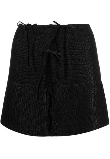 A. ROEGE HOVE Emma tied knitted miniskirt - Schwarz