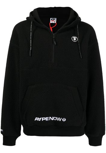 AAPE BY *A BATHING APE® logo-print zip-front hoodie - Schwarz