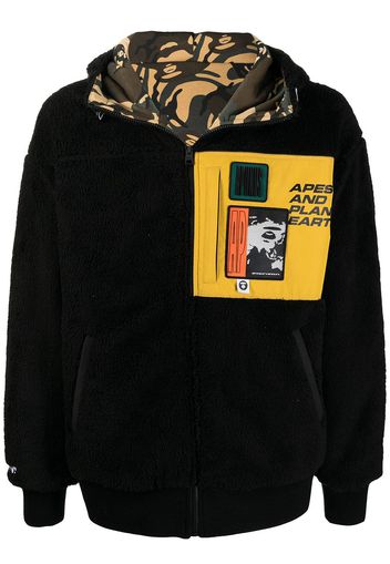 AAPE BY *A BATHING APE® Ape reversible hooded jacket - Schwarz