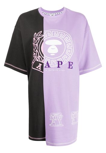 AAPE BY *A BATHING APE® logo-print T-Shirt dress - Violett