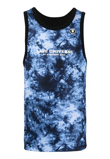 AAPE BY *A BATHING APE® tie-dye branded vest - Blau