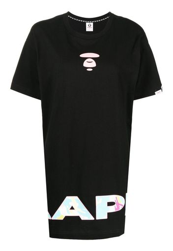 AAPE BY *A BATHING APE® logo print T-shirt - Schwarz