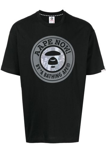 AAPE BY *A BATHING APE® AAPE Unvs logo-print t-shirt - Schwarz