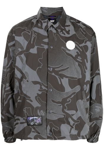 AAPE BY *A BATHING APE® abstract print shirt jacket - Grau