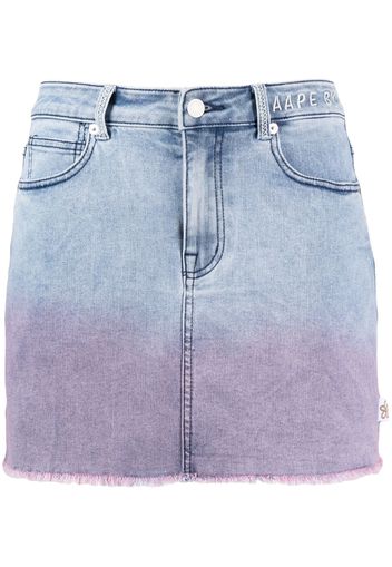 AAPE BY *A BATHING APE® gradient denim skirt - Blau