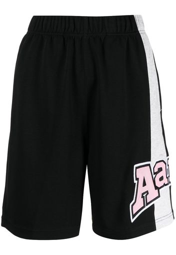 AAPE BY *A BATHING APE® logo-patch jersey shorts - Schwarz