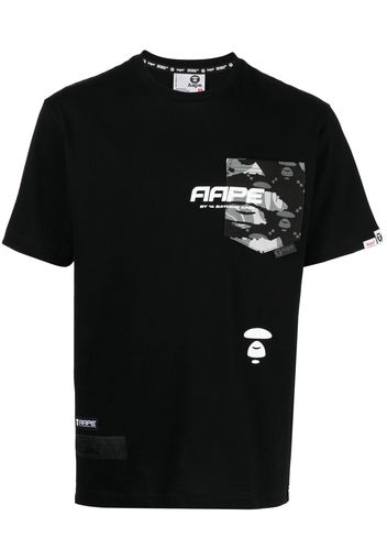 AAPE BY *A BATHING APE® logo-print crew-neck T-shirt - Schwarz