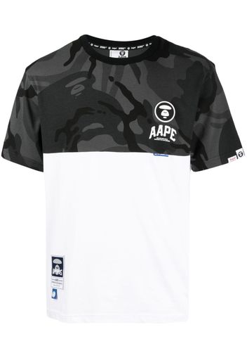 AAPE BY *A BATHING APE® camouflage-pattern cotton T-shirt - Weiß