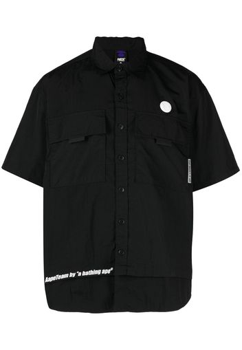 AAPE BY *A BATHING APE® logo-patch short-sleeved shirt - Schwarz