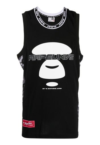 AAPE BY *A BATHING APE® logo-embellished jersey tank top - Schwarz