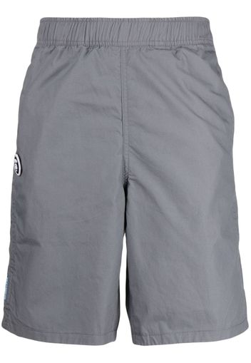 AAPE BY *A BATHING APE® logo-embroidered cotton track shorts - Grau