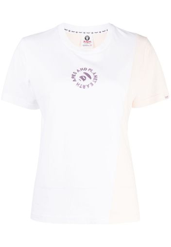 AAPE BY *A BATHING APE® logo-embossed cotton-jersey T-shirt - Weiß