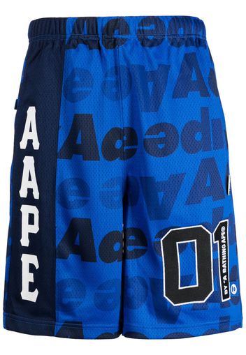 AAPE BY *A BATHING APE® Bermudas mit Logo-Print - Blau