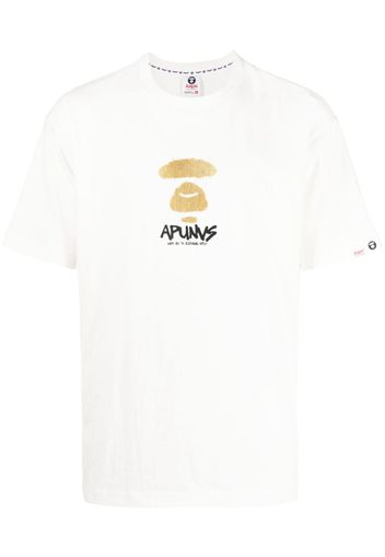 AAPE BY *A BATHING APE® logo-print cotton T-shirt - Weiß