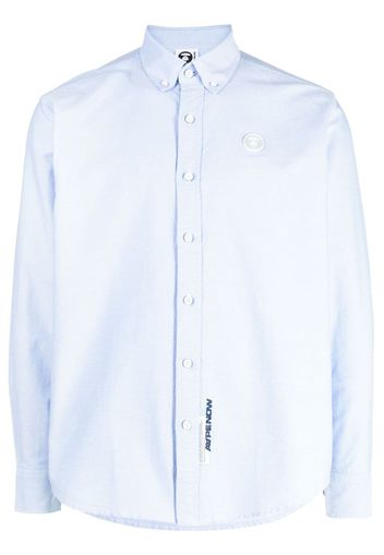 AAPE BY *A BATHING APE® long-sleeve button-fastening shirt - Blau