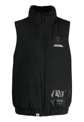 AAPE BY *A BATHING APE® funnel-neck padded gilet - Schwarz