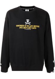 AAPE BY *A BATHING APE® Sweatshirt mit Slogan-Print - Schwarz