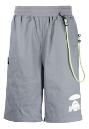 AAPE BY *A BATHING APE® logo-print cotton shorts - Grau