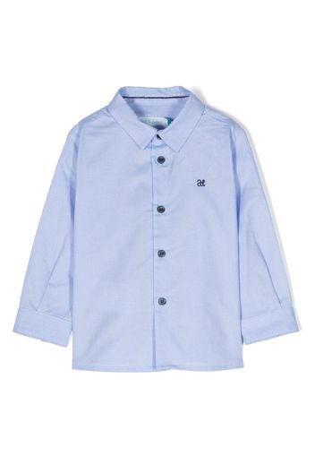 Abel & Lula logo-embroidered cotton shirt - Blau