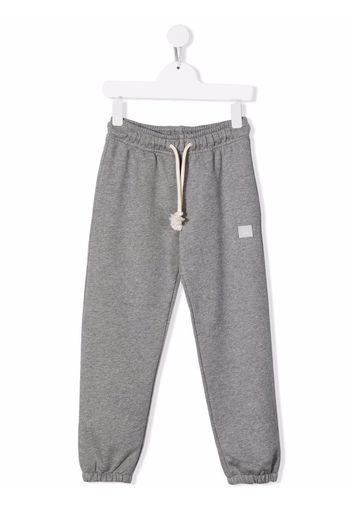 Acne Studios Kids logo-patch organic-cotton track pants - Grau