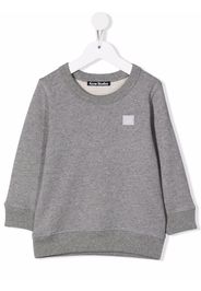 Acne Studios Kids logo-patch organic-cotton sweatshirt - Grau