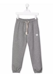 Acne Studios Kids logo-patch organic-cotton track pants - Grau