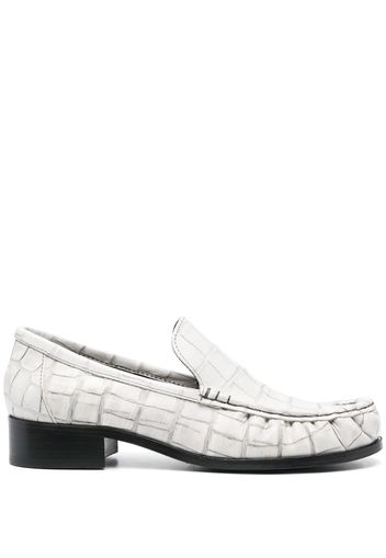 Acne Studios block-heel leather loafers - Weiß