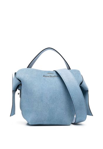 Acne Studios logo-print denim tote bag - Blau