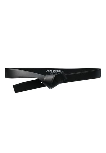 Acne Studios knot-detail leather belt - Schwarz