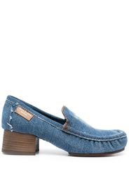 Acne Studios block-heel denim loafers - Blau