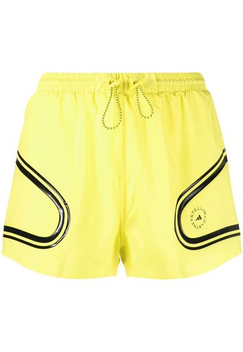 adidas by Stella McCartney striped track shorts - Gelb