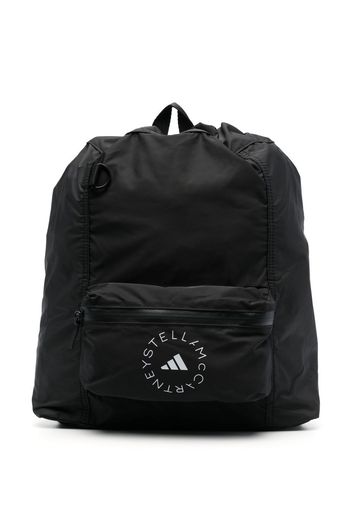 adidas by Stella McCartney logo print backpack - Schwarz